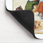 Katten bij het strand van Louis Wain Muismat (Hoek)