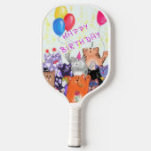 Katten Birthday Party Pickleball Paddle Gift (Achterkant)