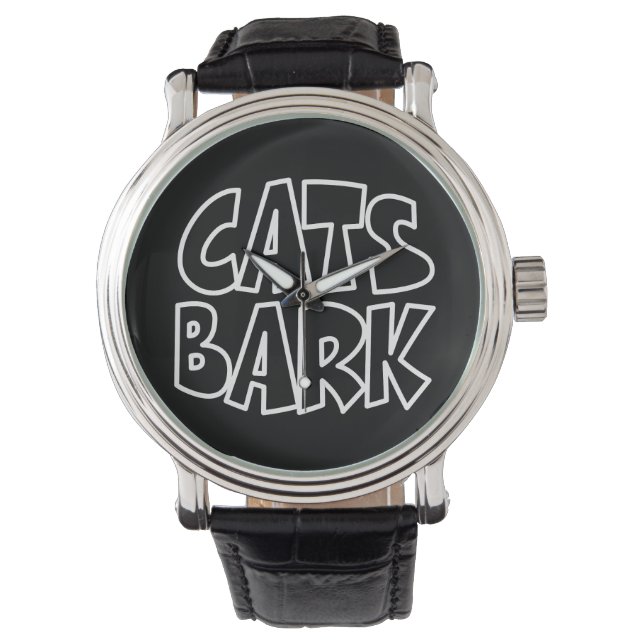 Katten blaffen horloge (Voorkant)