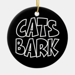 Katten blaffen keramisch ornament