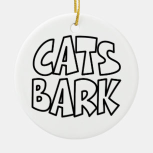 Katten blaffen keramisch ornament