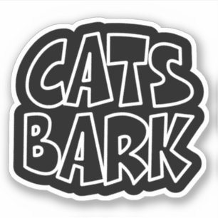 Katten blaffen sticker