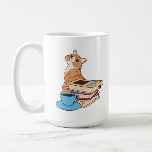 Katten, Boeken en Koffie Mooie Koffiemok (Links)
