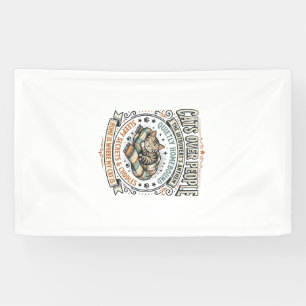 Katten Boven Mensen Kat Introvert Anti Sociaal Vin Spandoek