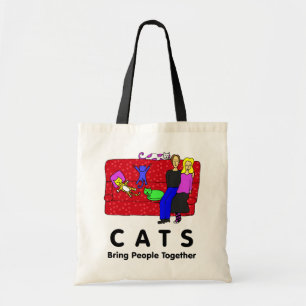Katten brengen mensen samen tote bag