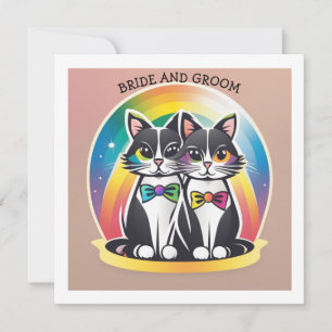 Katten BRUID EN BRUIDEGOM Save The Date