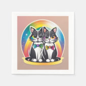 Katten BRUID EN BRUIDEGOM Servet (Voorkant)