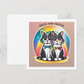 Katten BRUID EN BRUIGOM Kaart (Voorkant / Achterkant)