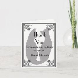 Katten bruiloft Hartelijk dank Kaart Modern Kat