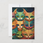 Katten bruiloft RSVP kaartje (Voorkant)