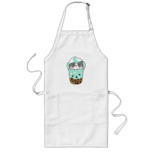 Katten Bubble Tea Lang Schort
