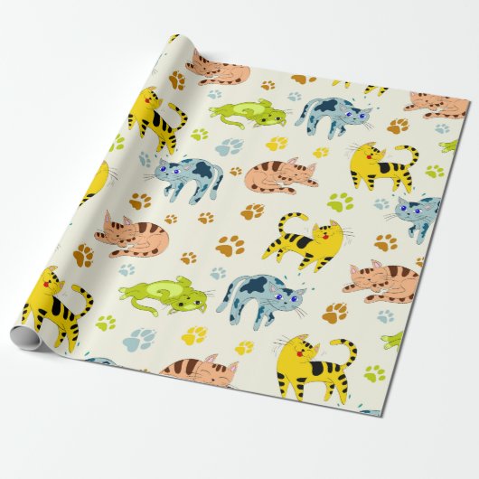 Katten Cadeaupapier (Uitgerold)