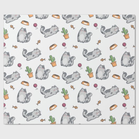 Katten Cadeaupapier (Vlak)