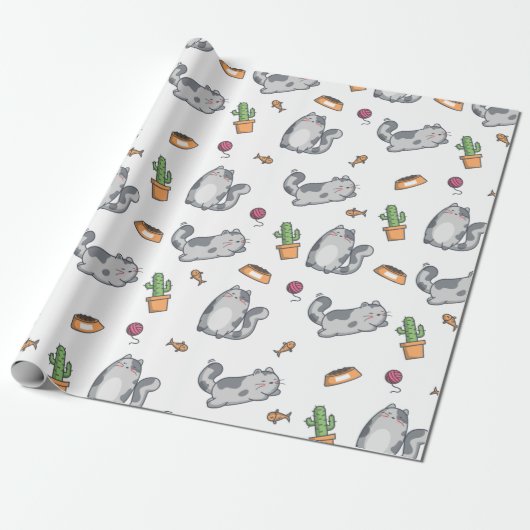 Katten Cadeaupapier (Uitgerold)