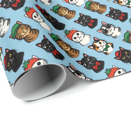 Katten Cadeaupapier (Rol Hoek)