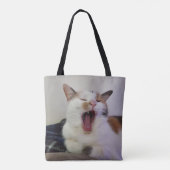 Katten canvas tas (Achterkant)