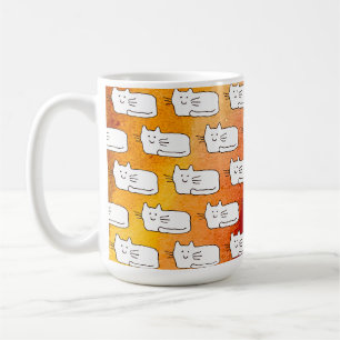 Katten Cartoon Doodle Lijntekening Koffiemok