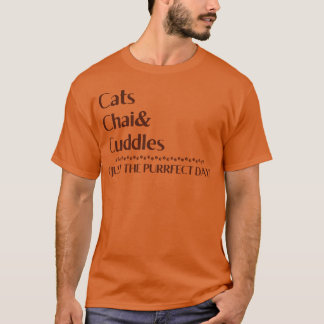 Katten Chai Knuffels ze Purrfecte Dag retro T-shirt