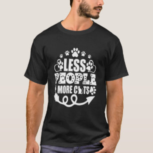 Katten citeren minder mensen meer katten cool katt t-shirt