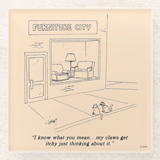 Katten Claeys Glazen Onderzetter (Voorkant)