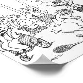 Katten (Coloring Afbeelding), Louis Wain Poster (Hoek)