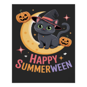 Katten Cute Halloween Esthetische Essentials T-Shi Perfect Poster