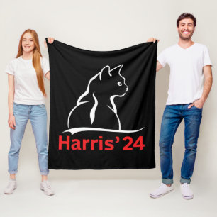 Katten Dames voor Kamala Kat 2024 President Kamala Fleece Deken