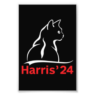 Katten Dames voor Kamala Kat 2024 President Kamala Foto Afdruk