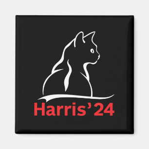 Katten Dames voor Kamala Kat 2024 President Kamala Magneet