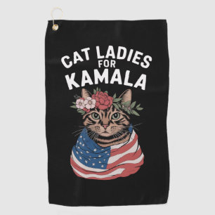 Katten Dames Voor Kamala Katten Dame Harris Verkie Golfhanddoek