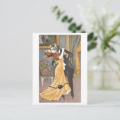 Katten dansen in avondkleding briefkaart (Staand voorkant)