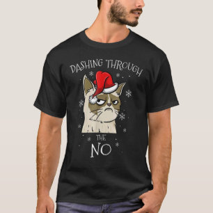 Katten Dartsen Door Geen Chagrijnige Kerst T-shirt