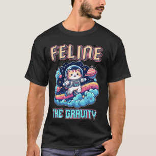 Katten De Zwaartekracht Astronaut Kat Ruimte Avont T-shirt