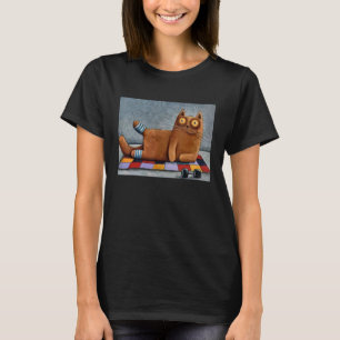 Katten Deadlift Powerlifting Gym Yoga Kunstwerk T-shirt