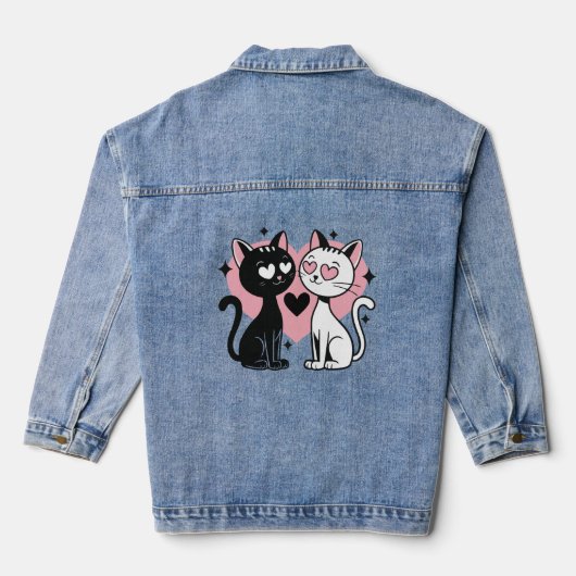  katten denim jacket (Achterkant)