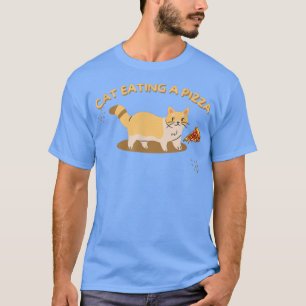 Katten die een Pizza Funny Animals eten T-shirt