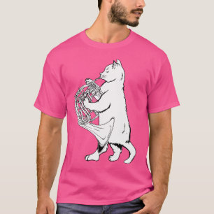 Katten die Franse Hoorn Cool Musicus Orkest spelen T-shirt
