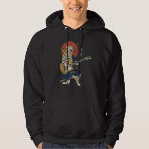 Katten die gitaar spelen Ukiyo E Samurai Japanse k Hoodie
