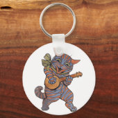 Katten die op een banjo spelen sleutelhanger (Voorkant)