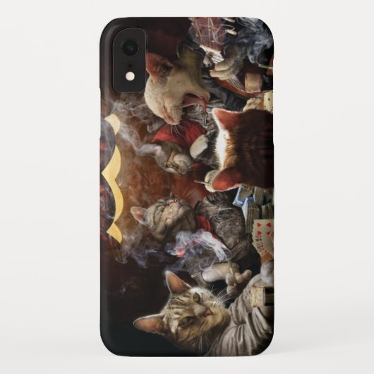 Katten die poker spelen Case-Mate iPhone case (Achterkant)