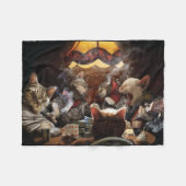 Katten die poker spelen fleece deken (Voorkant (Horizontaal))