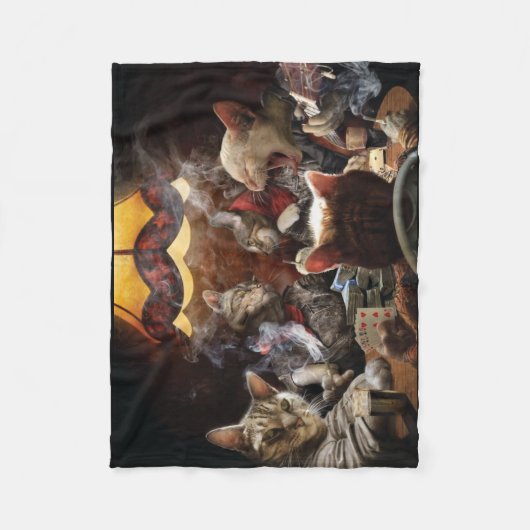 Katten die poker spelen fleece deken (Voorkant)