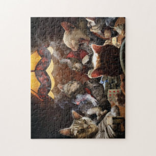 Katten die poker spelen legpuzzel