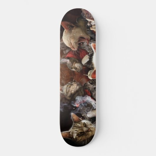 Katten die poker spelen skateboard (Voorkant)