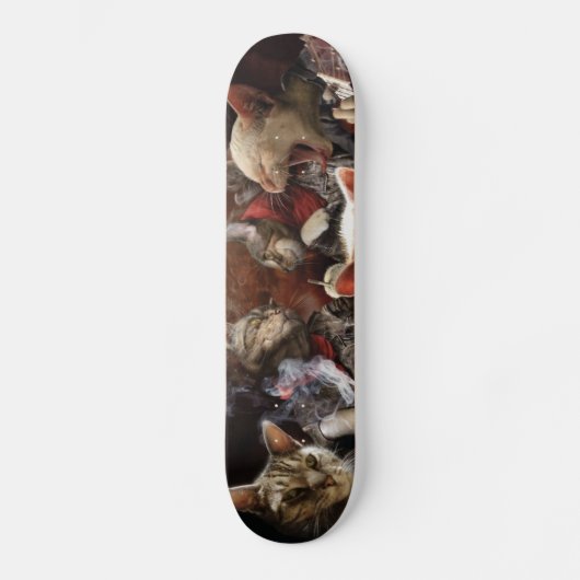 Katten die poker spelen skateboard (Voorkant)