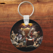 Katten die poker spelen sleutelhanger (Voorkant)
