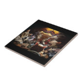 Katten die poker spelen tegeltje (Zijkant)