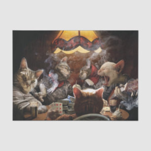 Katten die poker spelen tissuepapier
