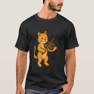 Katten die viool spelen violist kattenliefhebber C T-shirt
