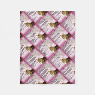 Katten Dochter in het rechtengedicht Fleece Deken